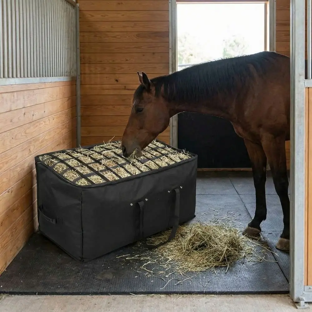 

Oxford Cloth Horse Feeding Bag Waterproof Folding Rolling Bale Bag Heavy Duty Large Capacity Hay Storage Bag Barn Stable Use