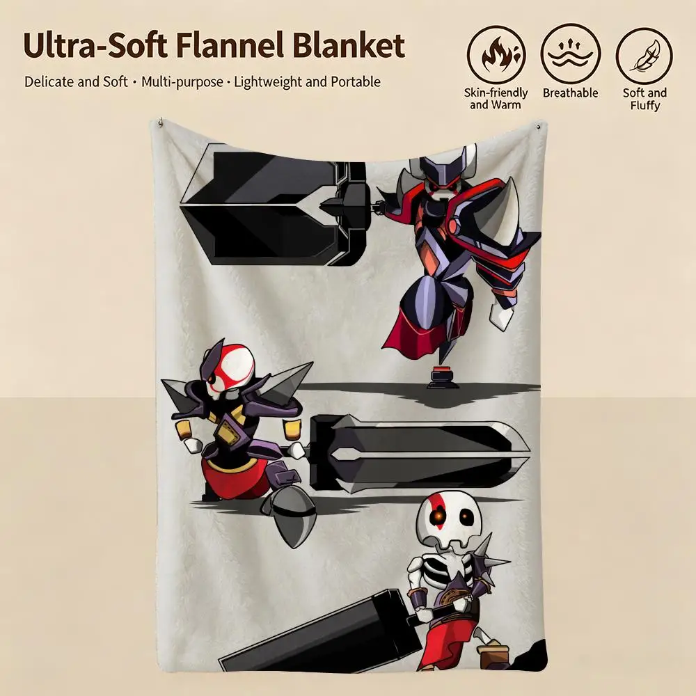 game S-Skul The Hero Slayer-R Throw Warm Soft Flannel Blanket, Multi-use for Sofa Bed Camping Travel Nap