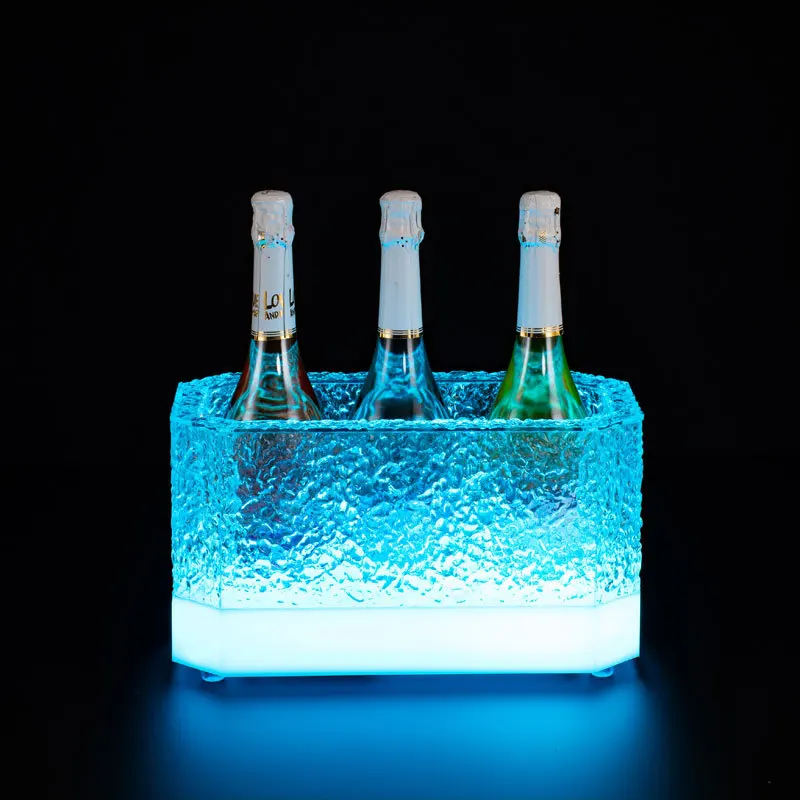 Bar Ktv Luminous Ice Led Luminous Champagne Bucket Beer Bucket Three Packs Rechargeable Frozen Neon Wine Frame