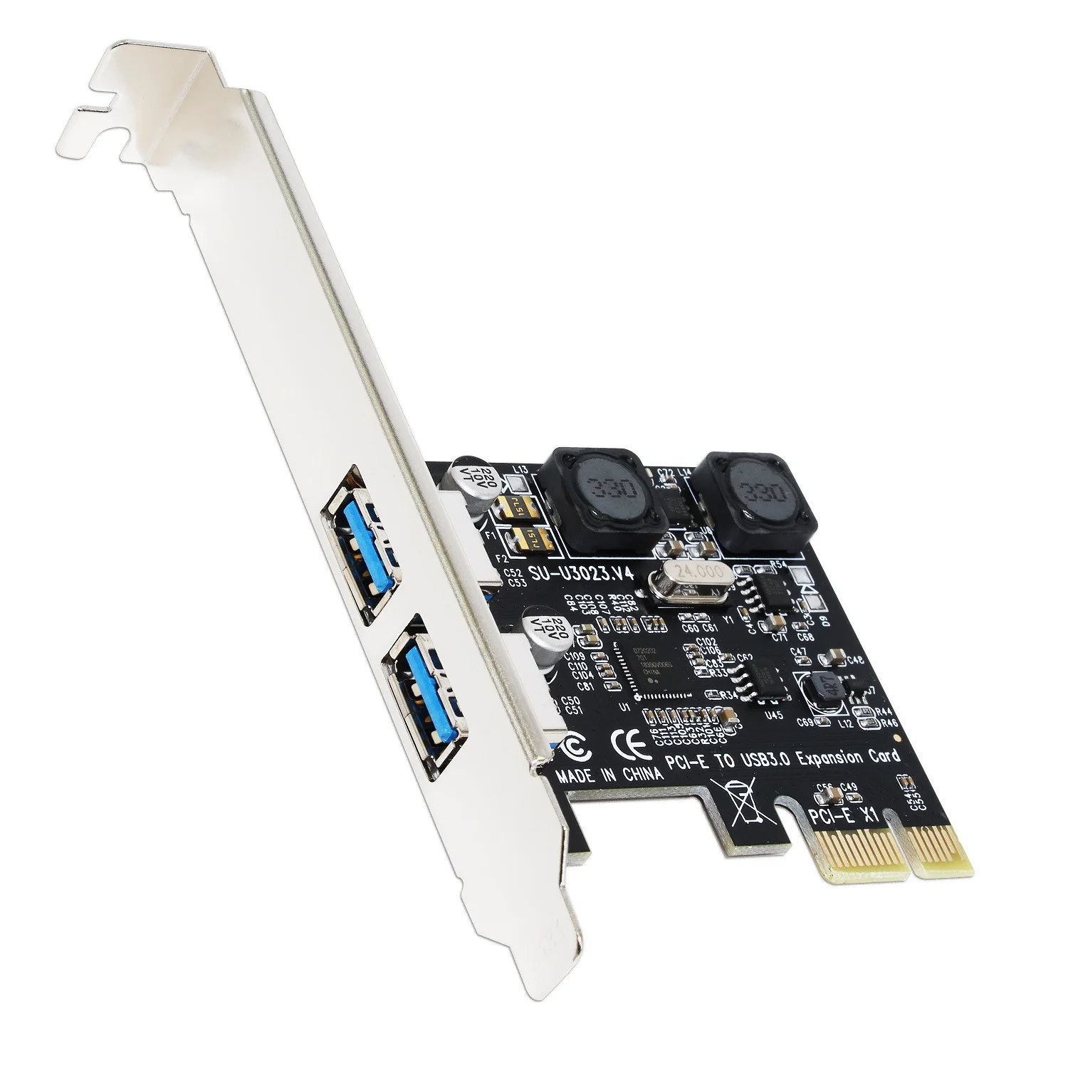 2-Port USB 3.2 Gen1 5Gbps PCIe Expansion Card with Low-Profile Bracket, Compatible with Windows and Linux (Not Support Mac OS)
