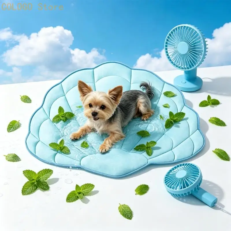 Comfortable Dog Cooling Bed Sleep Mat With 5 Layer Cooling Design For Hot Day D0LD