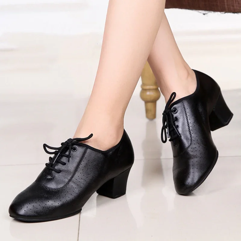 Women Soft Leather Ballroom Dancing Shoes for Latino Woman Latin Dance Shoe Adult Teacher Shoes Modern Jazz Dance Shoes