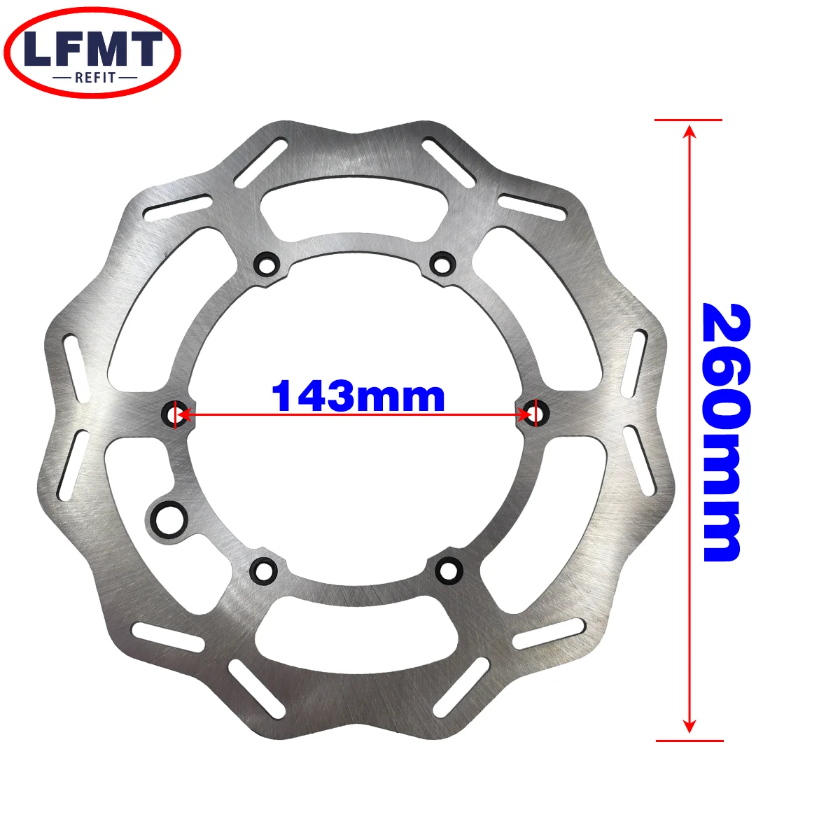 260 millimetri Resistenza Accessori moto Dischi Freno Anteriori Rotori Per Husqvarna FE TE FC TC TX FX 125 150 200 250 350 450 500 501