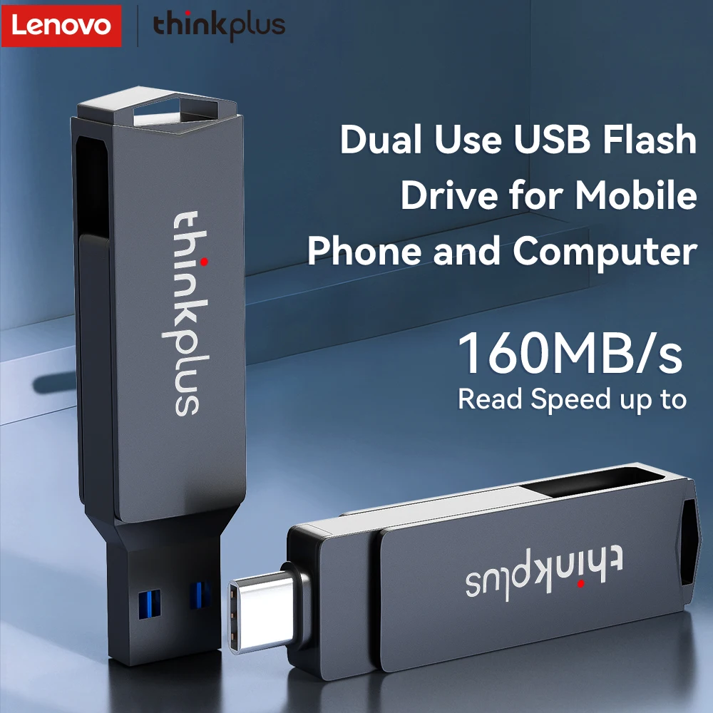 pen-drive-lenovo-interface-dupla-tipo-c-usb-a-360-°-design-rotativo-armazenamento-de-dados-em-alta-velocidade-compatibilidade-universal