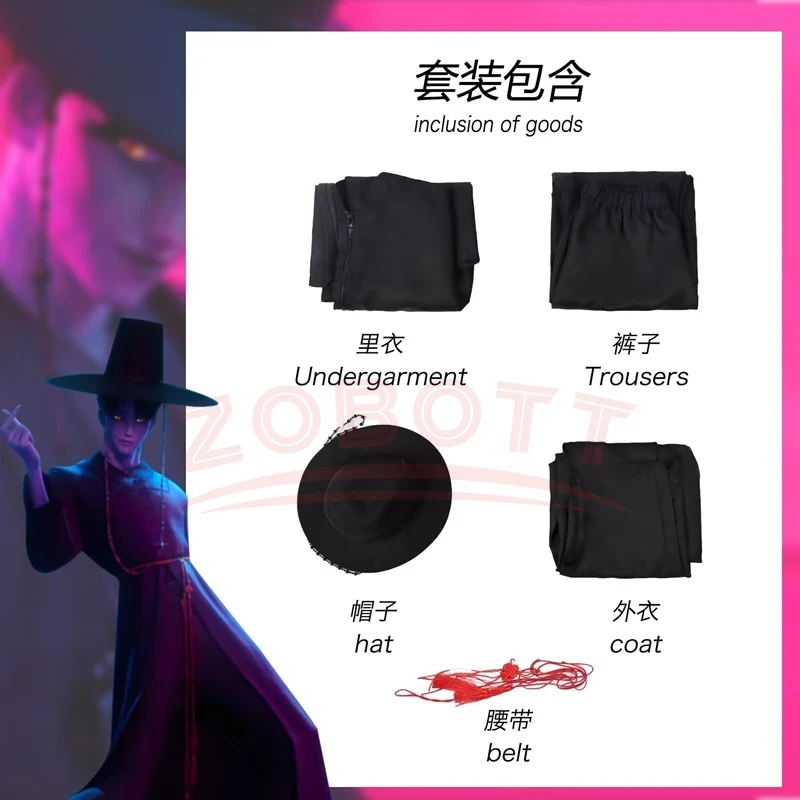 Película de Anime cazadores de demonios KPOP Saja Boys Jinu disfraz de Cosplay traje de su ídolo hombres disfraces de fiesta de Carnaval de Halloween