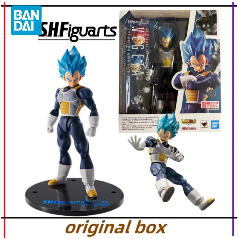 

Bandai Figure Model Dragon Ball SHF Vegeta Super Saiyan 15th Anniversary Ver Anime Figures Toy Gift for Kid Genuine New Unopened