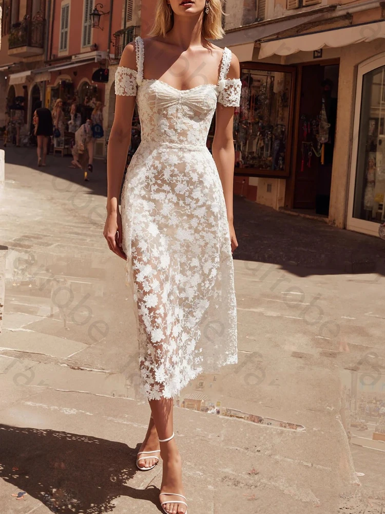 Elegant Mermaid Wedding Dresses Sexy Lace Short Sleeves Bridal Dress Exquisite High Quality Prom Party Gown for Women Customized