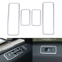 4Pcs Window Lift Control Panel Cover Car Interior Frame Trim For Land Rover Discovery Sport 2015 2016 2017 2018 2019