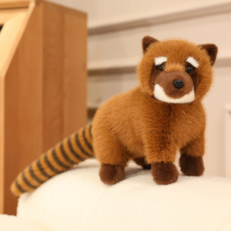 

50cm Realistic Raccoon Stuffed Animal Doll Cute Simulation Handmade High Quality Kids Ornament Lovely Toy Gift