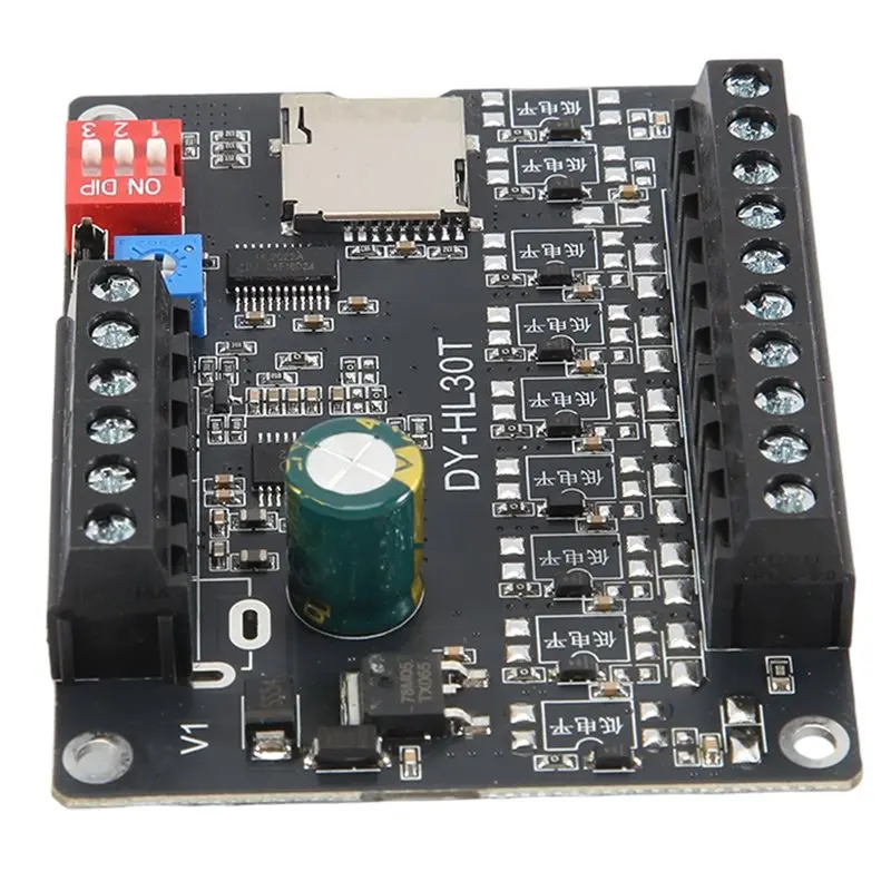30w-mp3音声再生モジュールdy-l30t-9トリガーミュージックプレーヤーパワーアンプボードtfカード32g最大wav-dc-12v-24v-mp3耐久性a