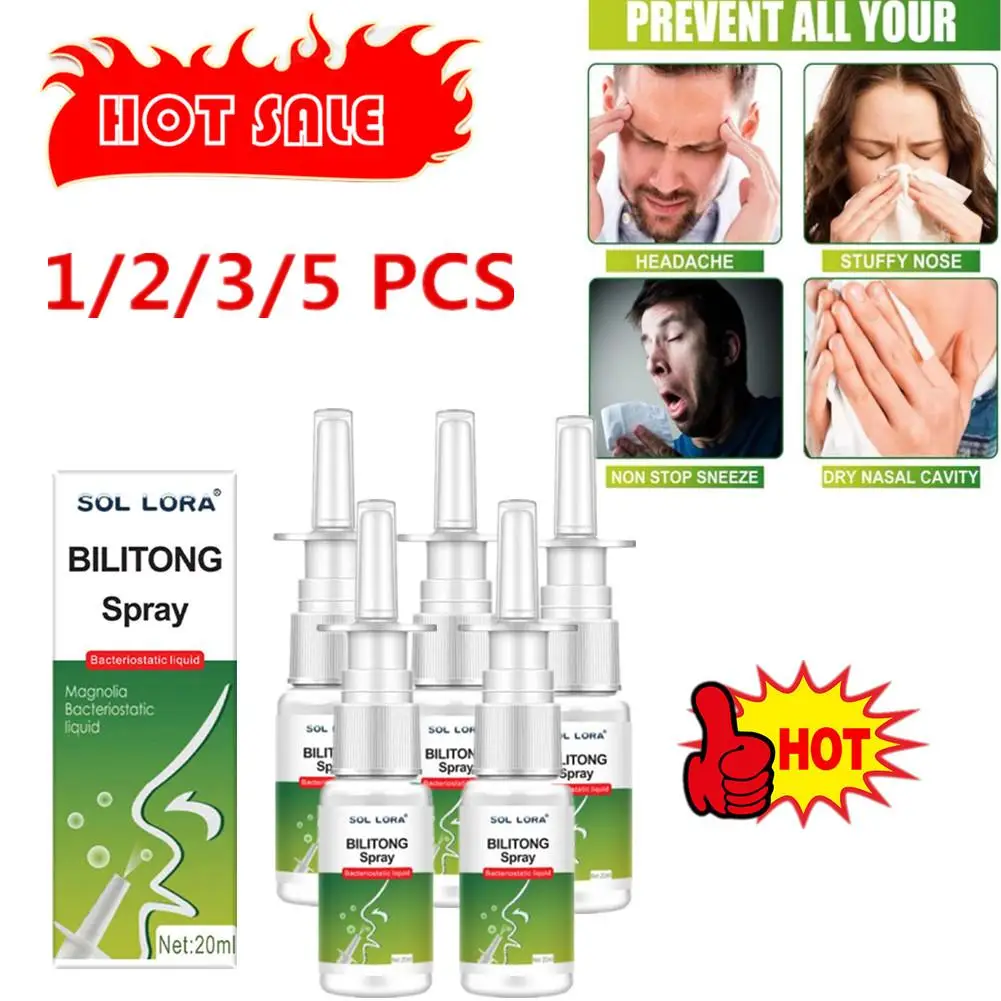 

1-5x Nasal Spray Treatment Chronic Sinusitis Nasal Discomfort Nasal Drop Nose Itch Cool Herb Ointment Spray Health Care 20ml