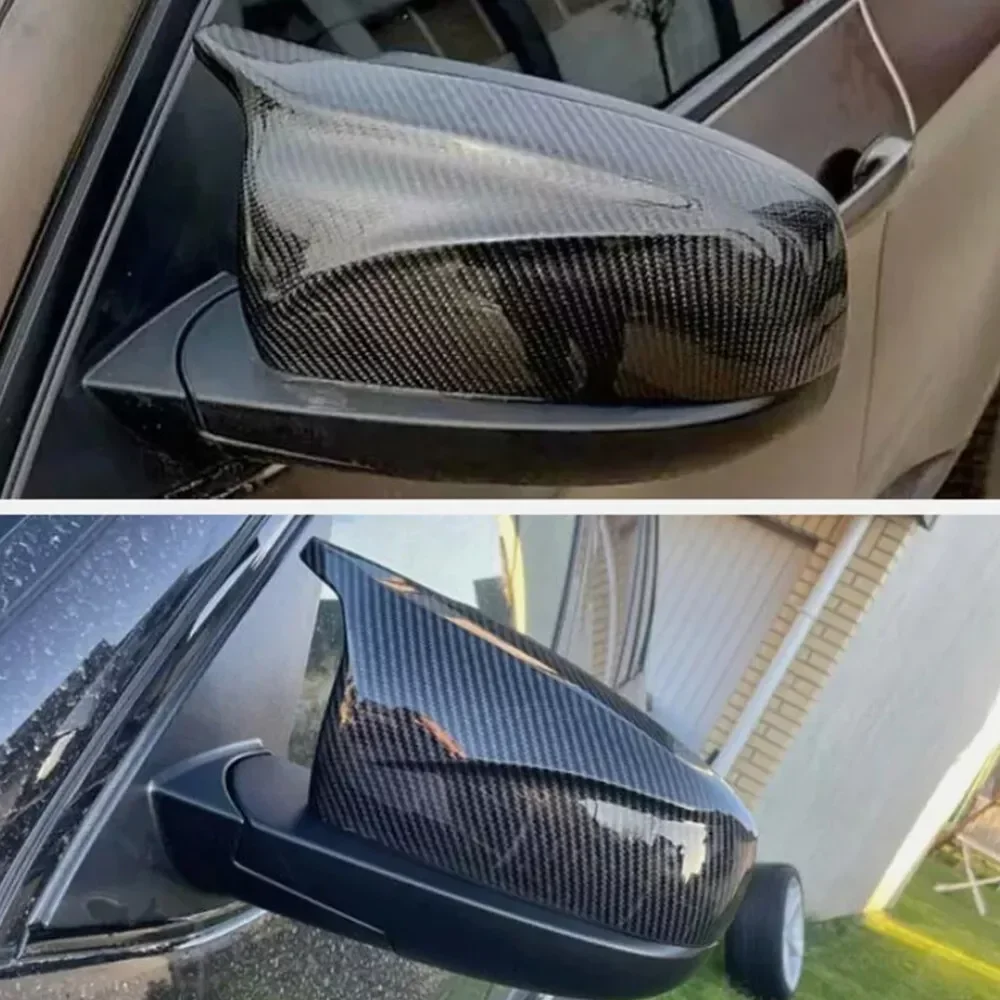 Per BMW X5 X6 E70 E71 2007-2013 1 Coppia M Stile In Fibra di Carbonio Ala Laterale Tappi Dello Specchio Copertura di Ricambio 51162182698, 51162182697