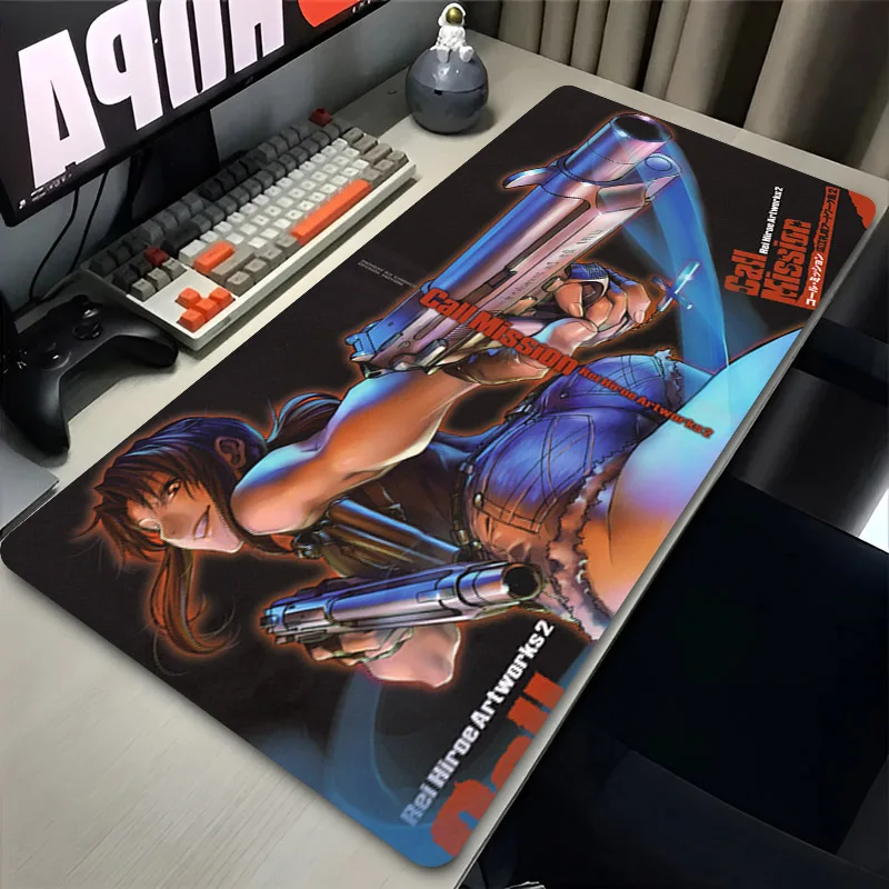 Deskmat Black Lagoon Gaming Mouse Pad Anime Mousepad Xxl Computer Accessories Desk Mat Gamer Mause Office Offices Pc Desktop