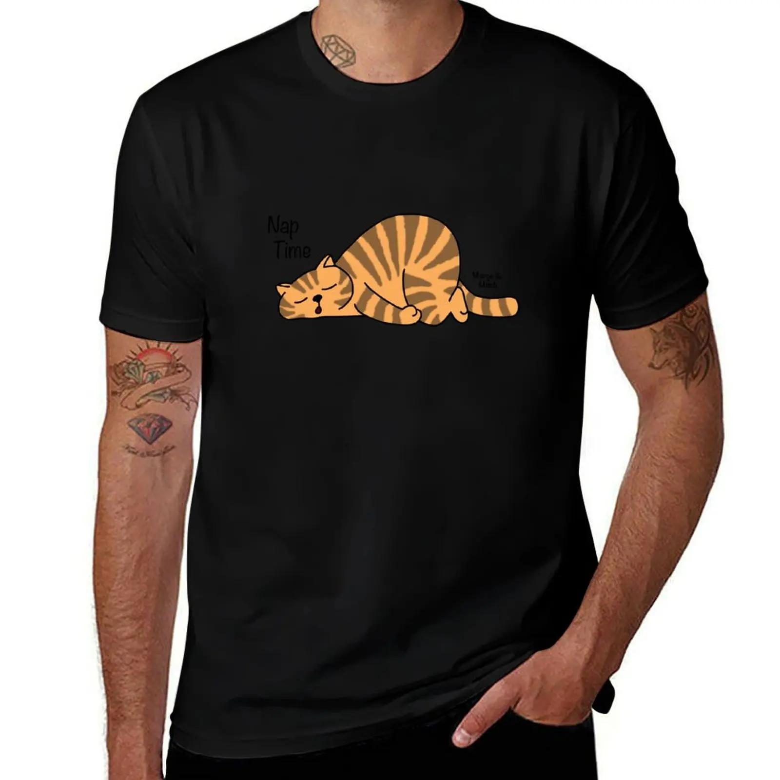 Nap time - Mitch the cat T-Shirt Simple Trendy Casual T-Shirt