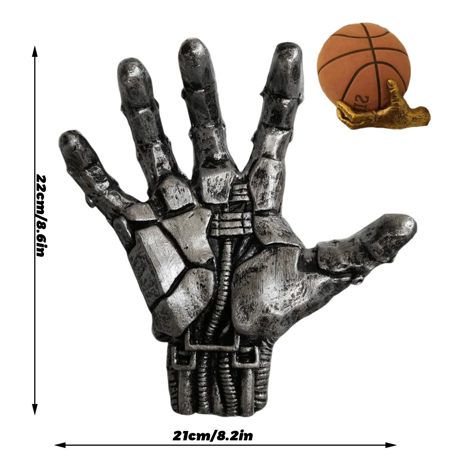 Kreatywny Ręcznie Rzeźbiony Uchwyt na Piłkę do Koszykówki Montowany na Ścianie Dekoracja Sportowa Ozdoba Ścienna dla Miłośnika Koszykówki