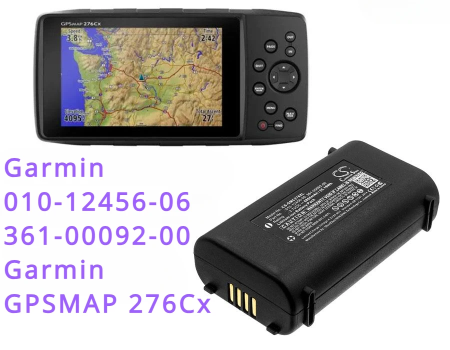 

5200mAh/6800mAh GPS, аккумулятор для навигатора для Garmin GPSMAP 276Cx