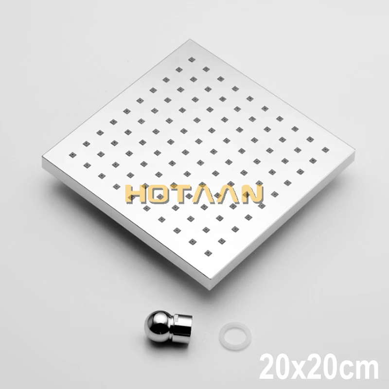 . 8 Inch 20x20cm Luxury Square OverHead Shower, ABS Shower head, bathroom Shower, Chrome Finish YT-5159
