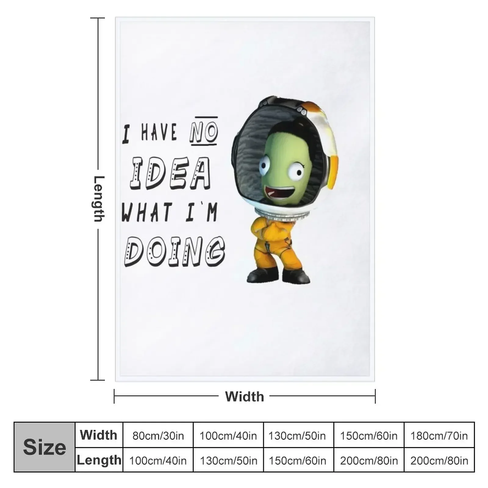 Have No Idea What I'm Doing- Kerbal Spacecraft program Throw Blanket Cute Plaid Softest Luxury Thicken Sofa Throw Blankets