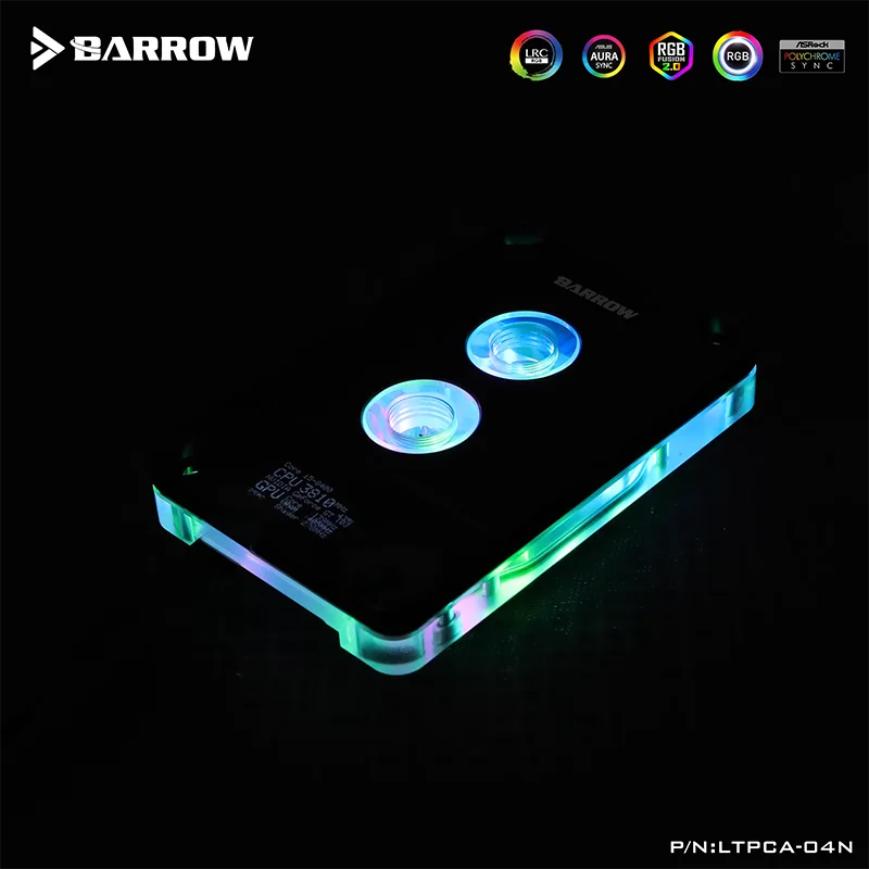 BARROW CPU Water Block For AMD Socket Ryzen3/5/7X470 AM5 Cooler,With OLED Monitoring Display Screen,Black,White,G1/4