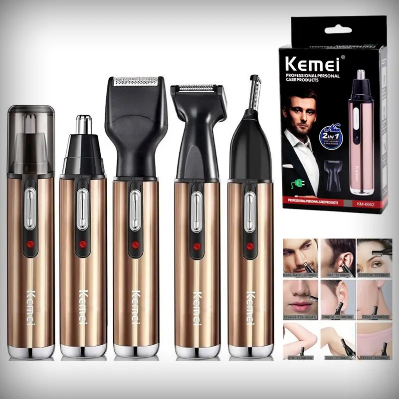 Rechargeable Electric All In One Hair Trimmer For Men Grooming Kit Beard Trimer Facial Eyebrow Trimmer Nose Ear Shaver