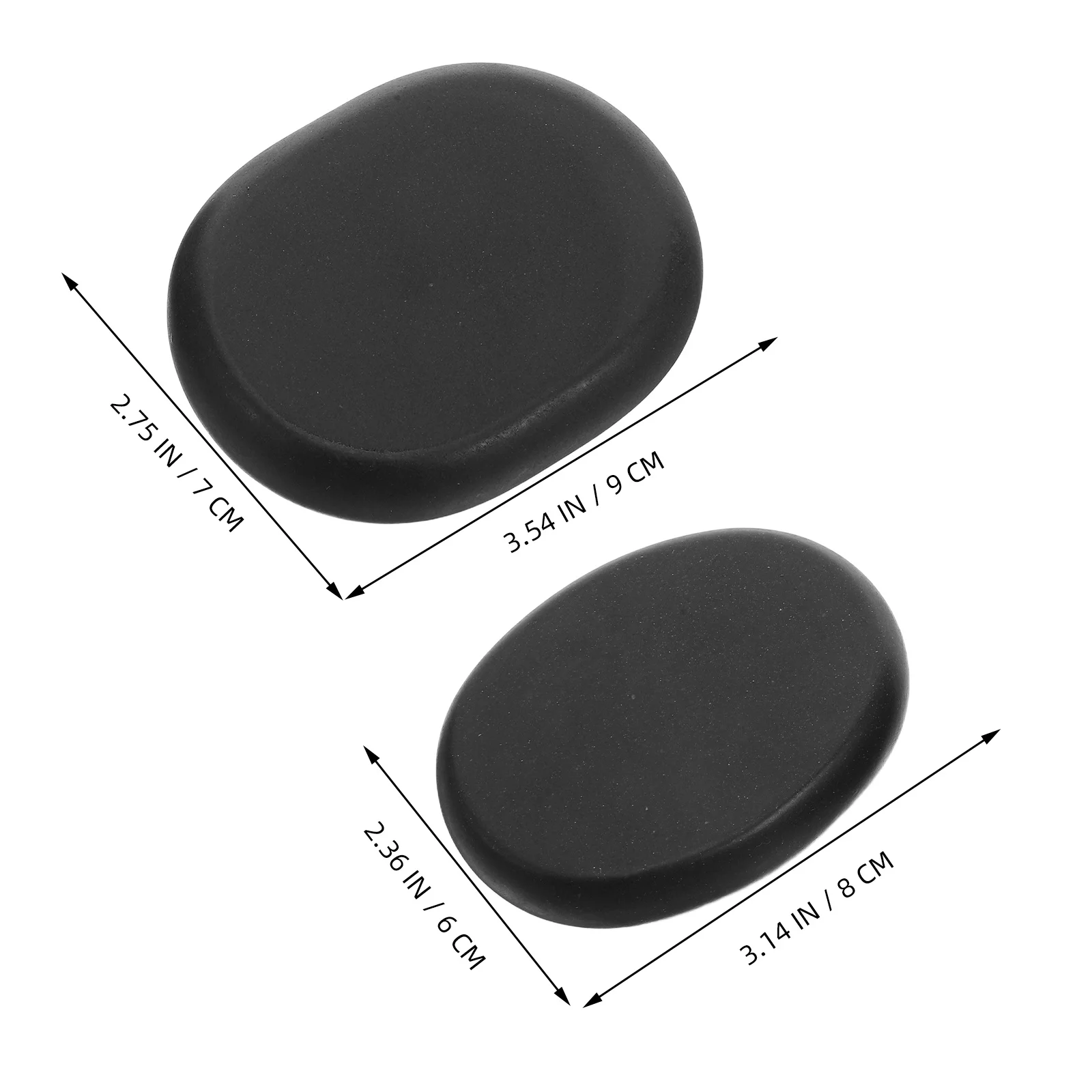 مجموعة تدليك أحجار البازلت الساخنة الطبيعية مكونة من 8 قطع لاسترخاء العضلات العميقة علاج الظهر سبا الروائح استخدام السفر المنزلي