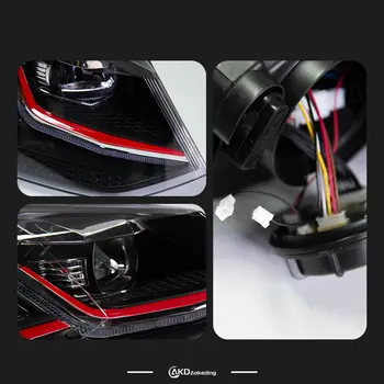 AKD 자동차 조명, 폭스바겐 폴로 LED 헤드라이트 프로젝터 렌즈 (2011-2017년형), 벤토 헤드램프, DRL, HID 헤드램프, 바이제논 빔 액세서리 10 best sales VW 폴로 라이트 - №5