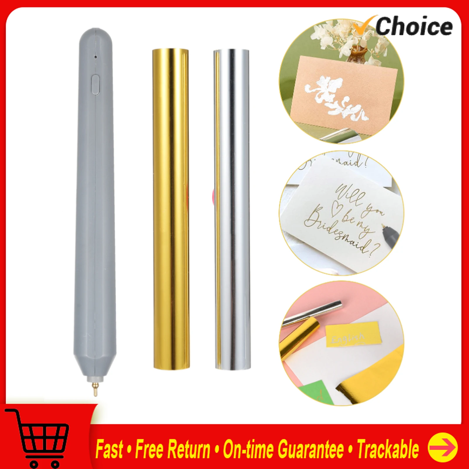 Hot Heated Foil Pens Set USB Heat Foil Pen for Scrapbooking Tool  Hot Foil Roll for Card Making Craft Scrapbooking Drawing Pen