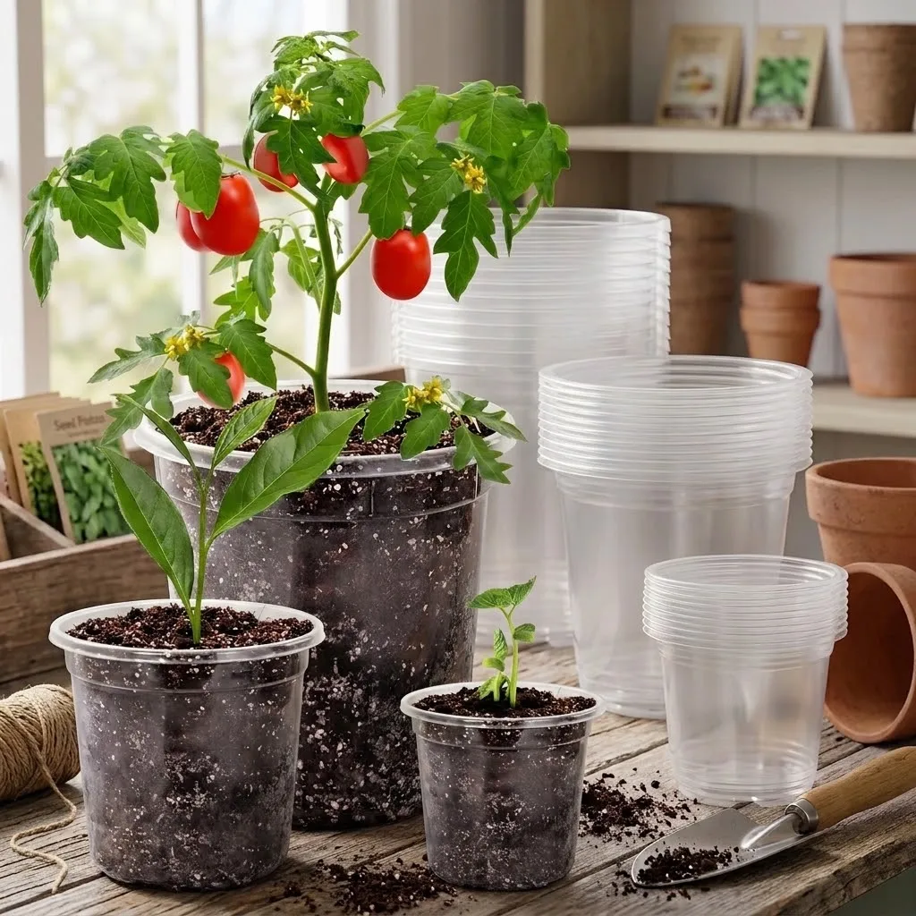 Clear Nursery Pots 30 Packs with Drainage Holes for Seed Starting Pot Flower Plant Container Transparent Plastic 3.5 4 5 Inch