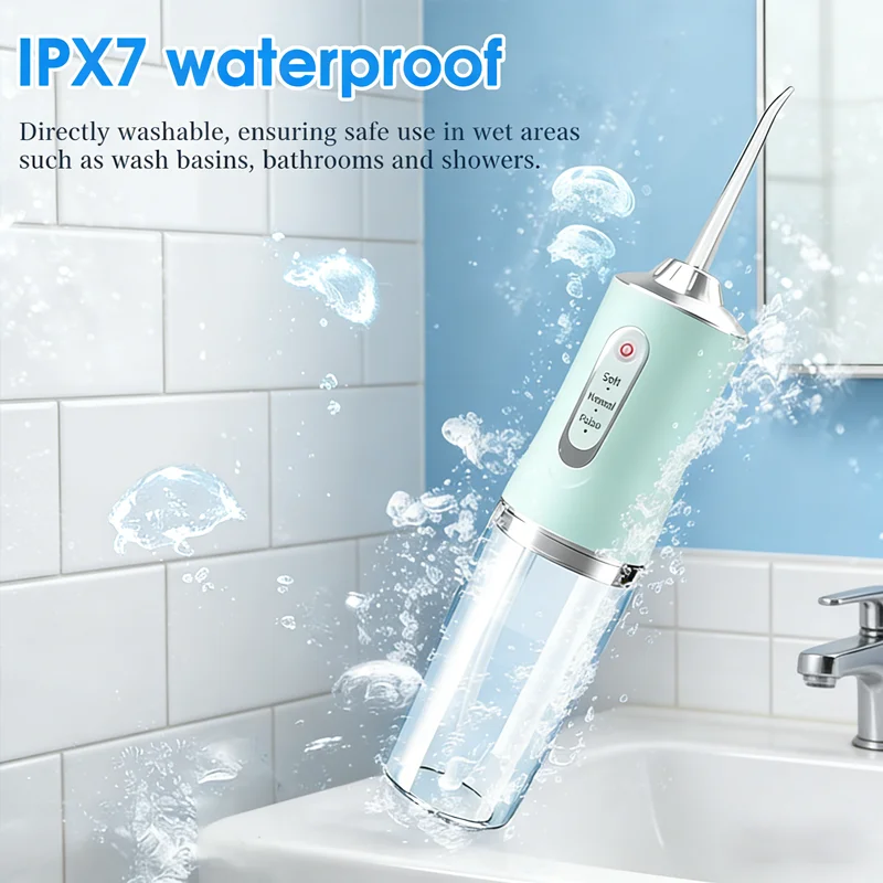 

Professional Portable Cordless Water Flosser Electric Oral Irrigator Tooth Cleaner 3 Modes IPX7 Waterproof Dental Care Device