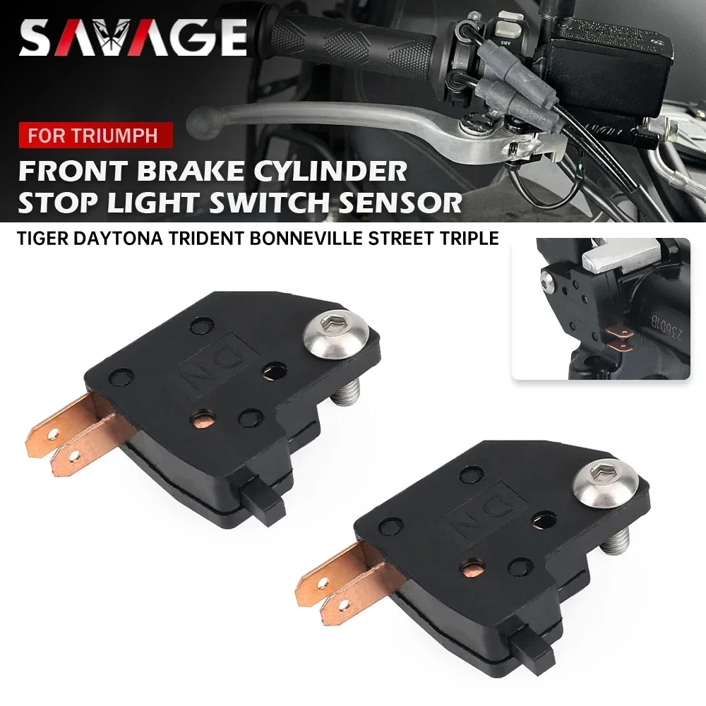 Przedni Cylinder hamulcowy światło Stop przełącznik z czujnikiem dla Tiger Daytona Trident Bonneville Speed Scrambler Sprint Street Triple