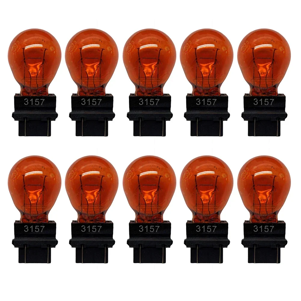 

10 Pack Clear Amber Car Tail Signal Brake Light Bulbs 3057 3155 3357 3547 4157 3156 3157LL 4157LL 3057LL 3757