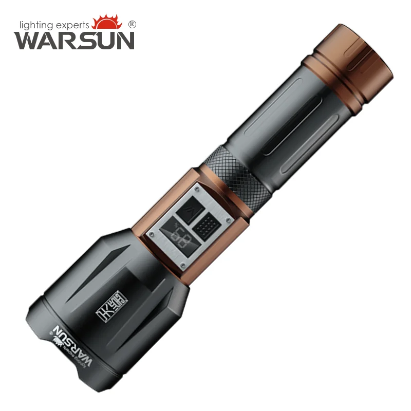 WARSUN G97 Multifunctional Zoom Outdoor Flashlight - 1500Lm, 4 Modes, IPX4 Waterproof, Rechargeable