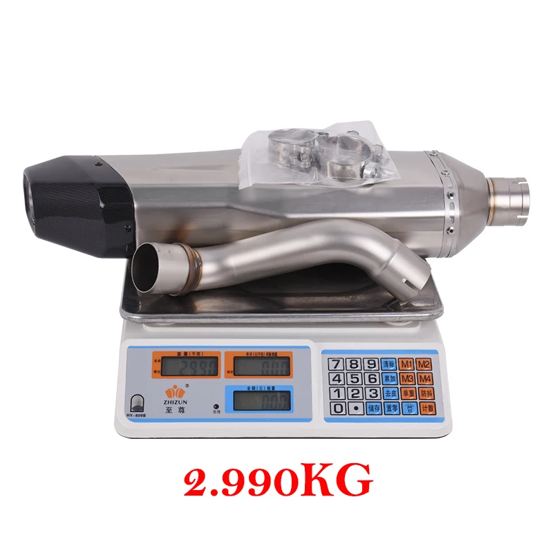 أنظمة عادم الدراجات النارية مع أنبوب الوصلة الوسطى الهروب من ألياف الكربون كاتم صوت سهل الارتداء لـ CF Moto 700MT MT 700 2025 2026 #5