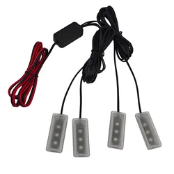 12V LED Car Interior Ambient Foot Strip Light Kit APP Brightness adjustment Backlight Auto Decorative Lamps   Multiple colors
