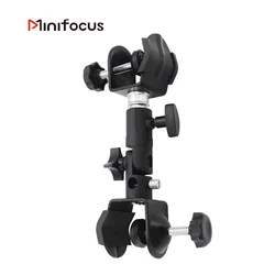 2 in 1 Metal Tripod Umbrella Holder Outdoor Camera Tripod Umbrella Clip Bracket Flash Light Stand Clamp Photography Accessory