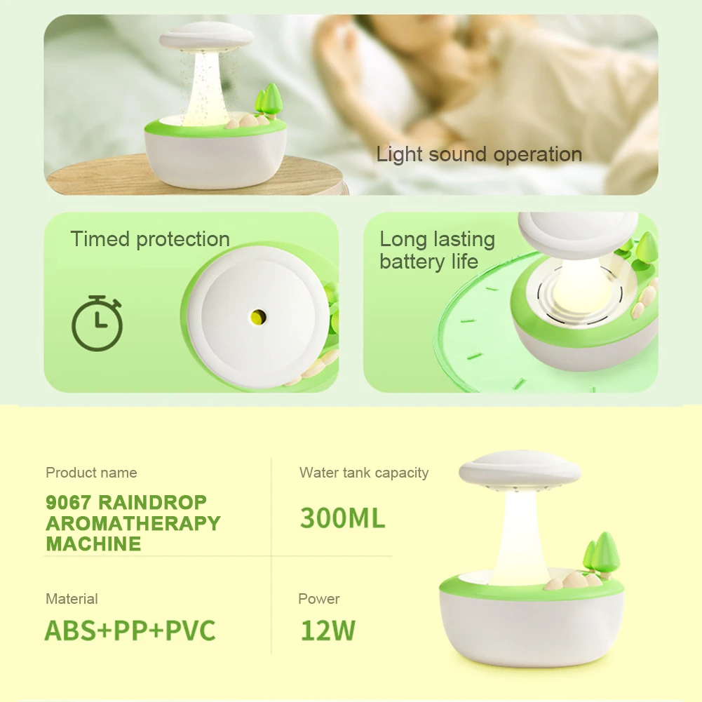 

Вращающийся увлажнитель с дождевым облаком, ароматерапия, диффузор эфирных масел, капельный диффузор, увлажнитель, идеальные праздничные подарки для дома