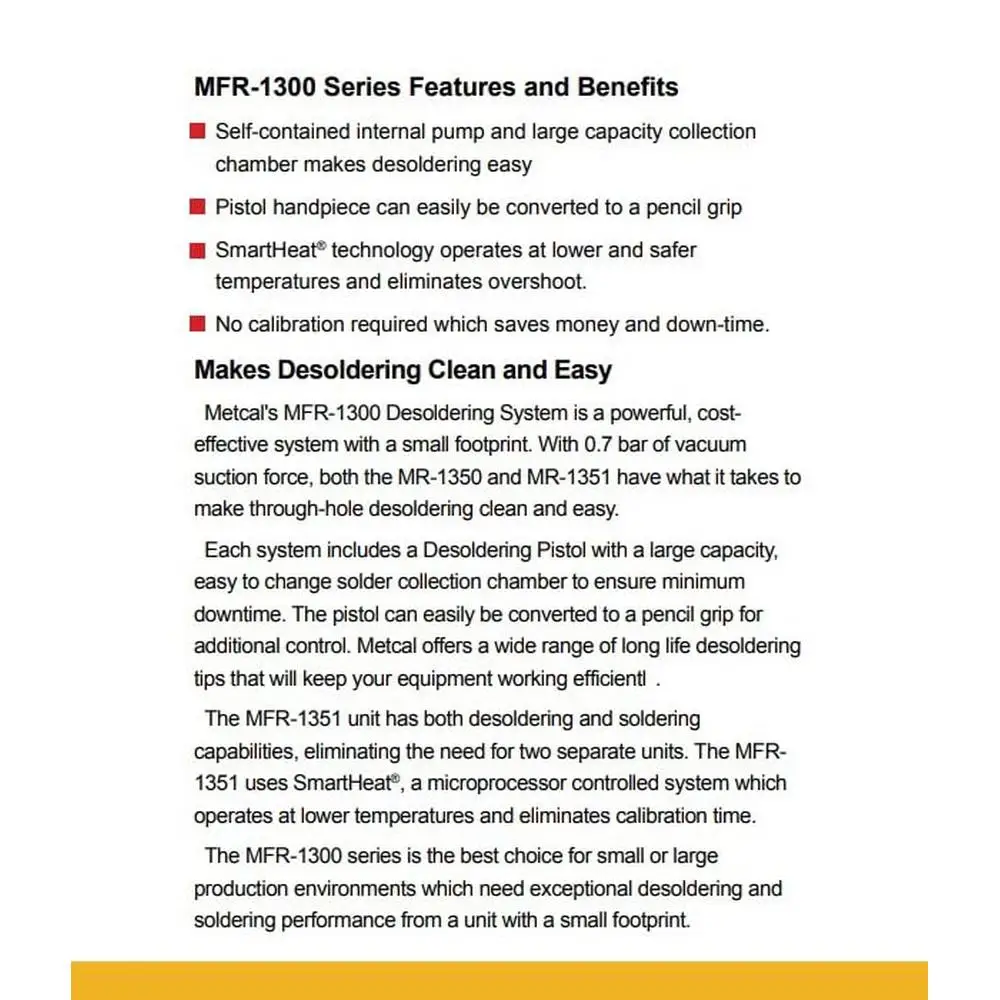 Internal Pump Desoldering System Dual Output 2-in-1 Ergonomic Hand-piece Smart Chamber