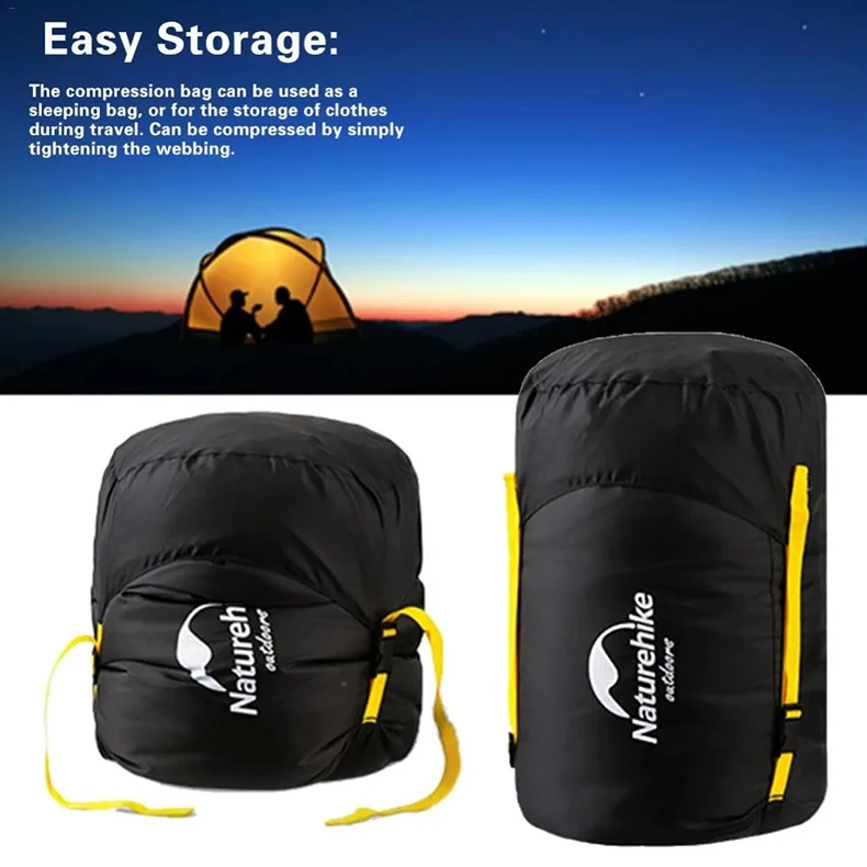 Naturehike Camping-Schlafsack, ultraleicht, faltbar, wasserdicht, Kompressionssäcke, 4-Jahreszeiten-Sack für Outdoor-Wandern, Kompressionssachen – Detail 9