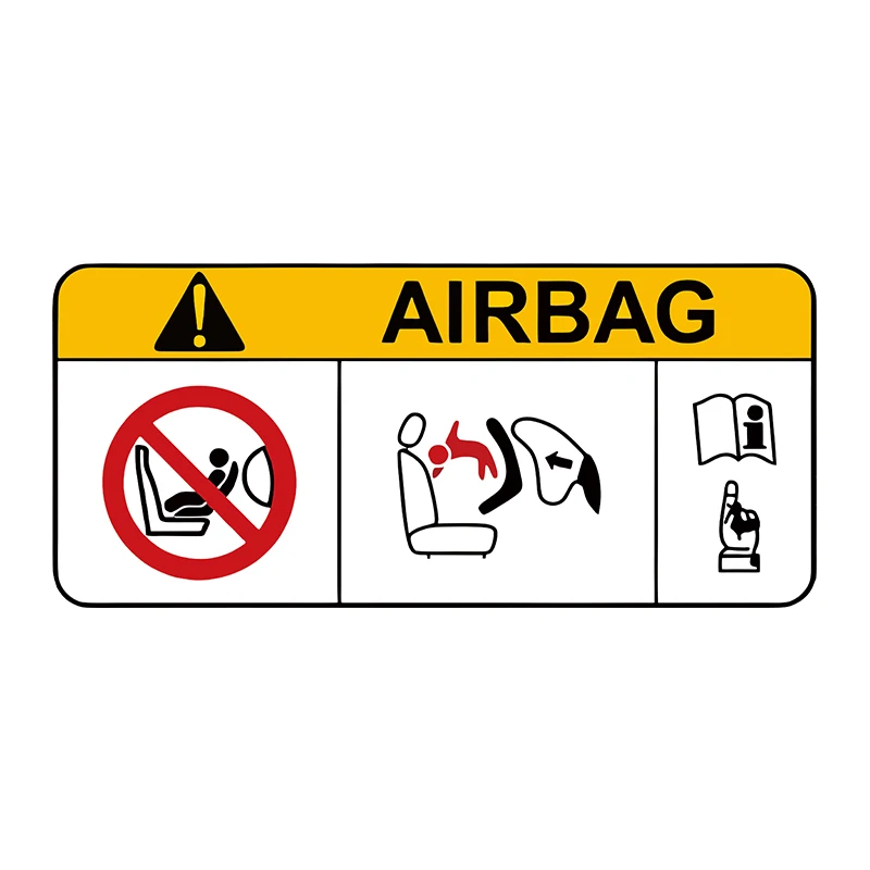 

Car Stickers Safety Warning Slogan Airbag Warning Window Stickers Vinyl Car Stickers Car Accessories