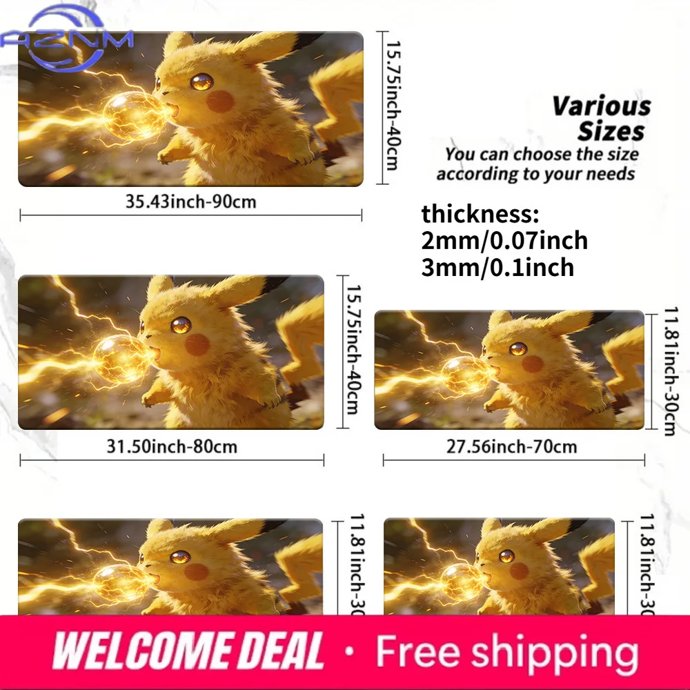 mouse-pad-de-jogo-pikachu-realista-com-ataque-eletrico-tapete-de-mesa-antiderrapante