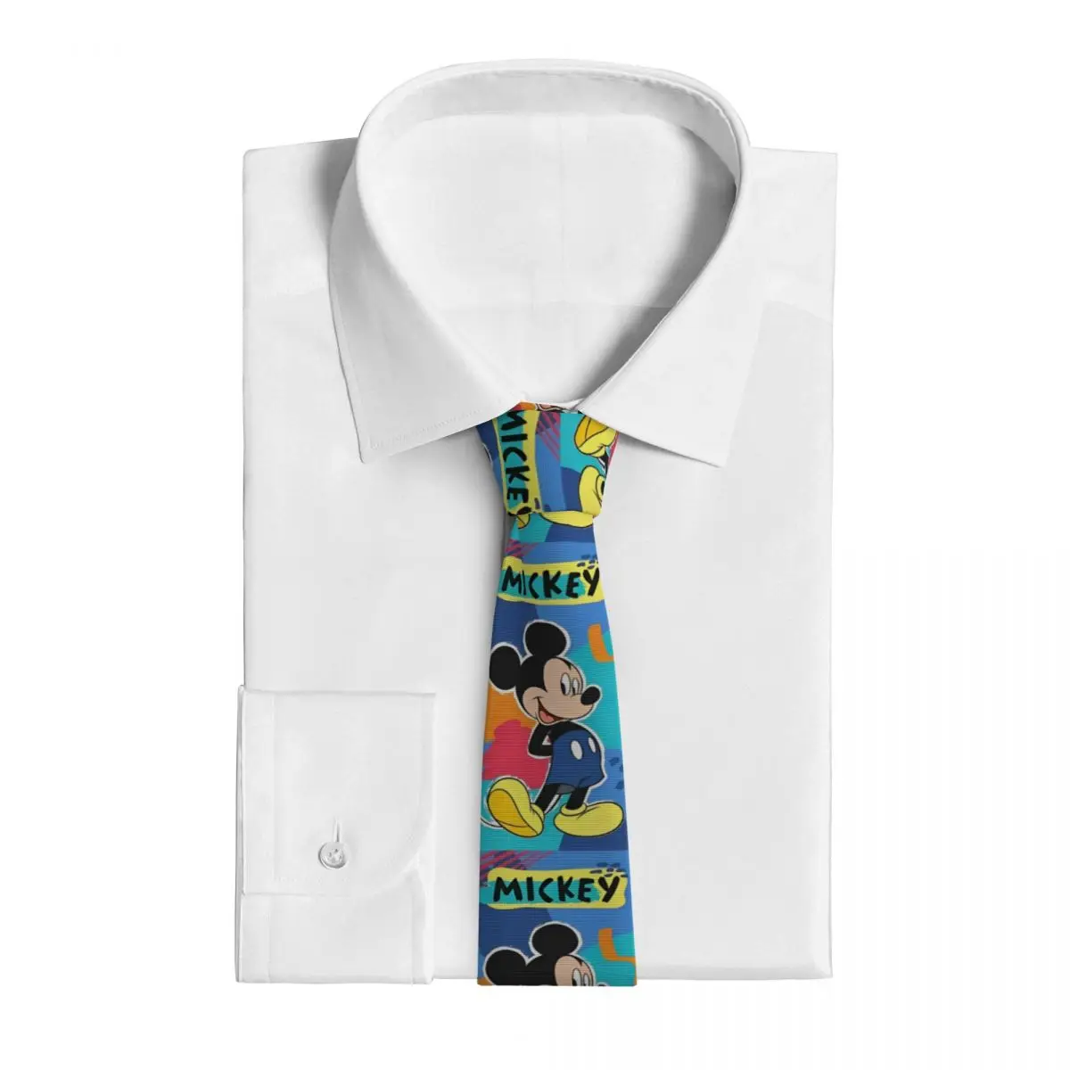Gravata mickey mouse masculina casual 8 cm clássico gravatas bonito dos desenhos animados para ternos masculinos acessórios gravatas casamento negócios