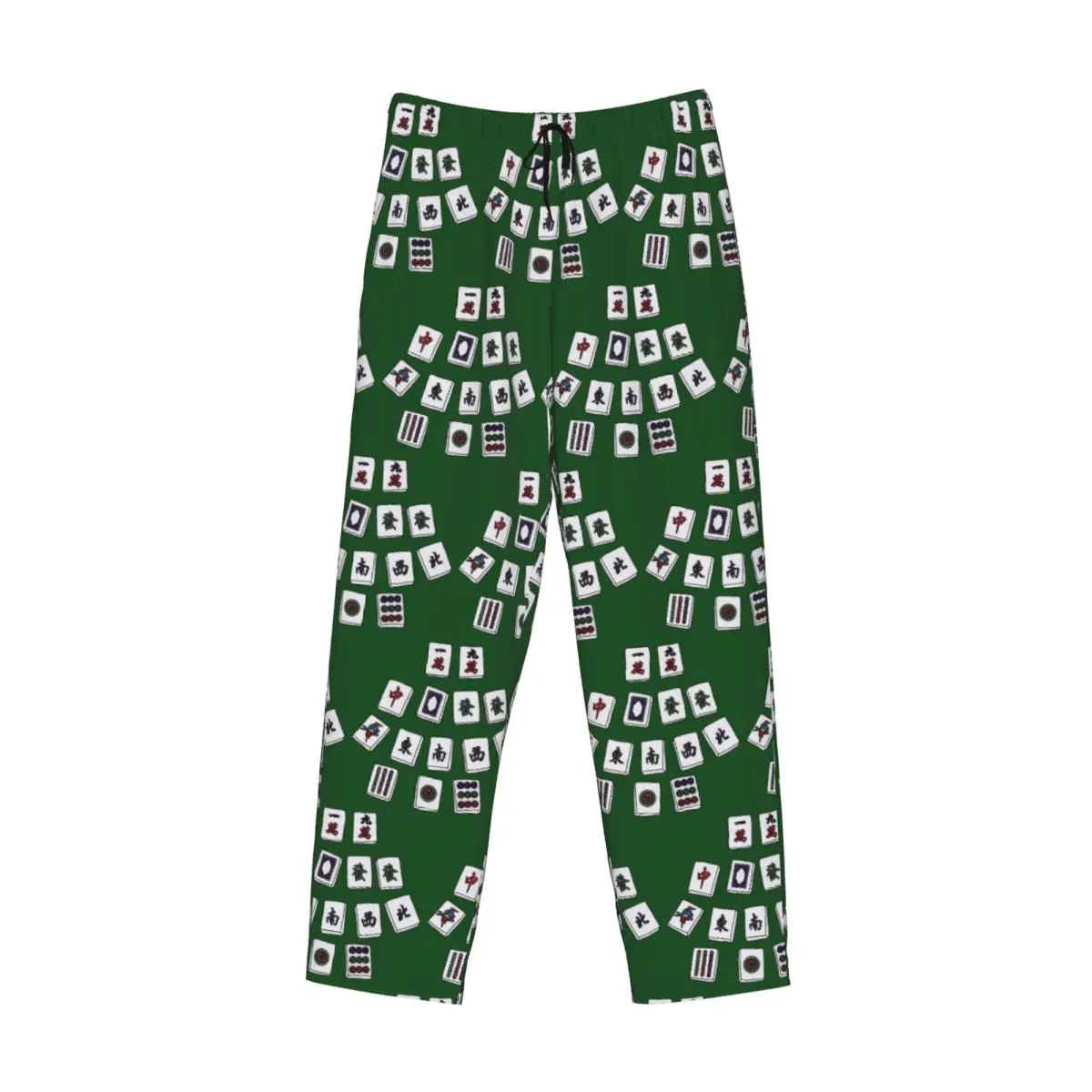 Custom Mahjong Thirteen 13 Wonders Pajama Pants Men Sleepwear Sleep Lounge Bottoms with Pockets
