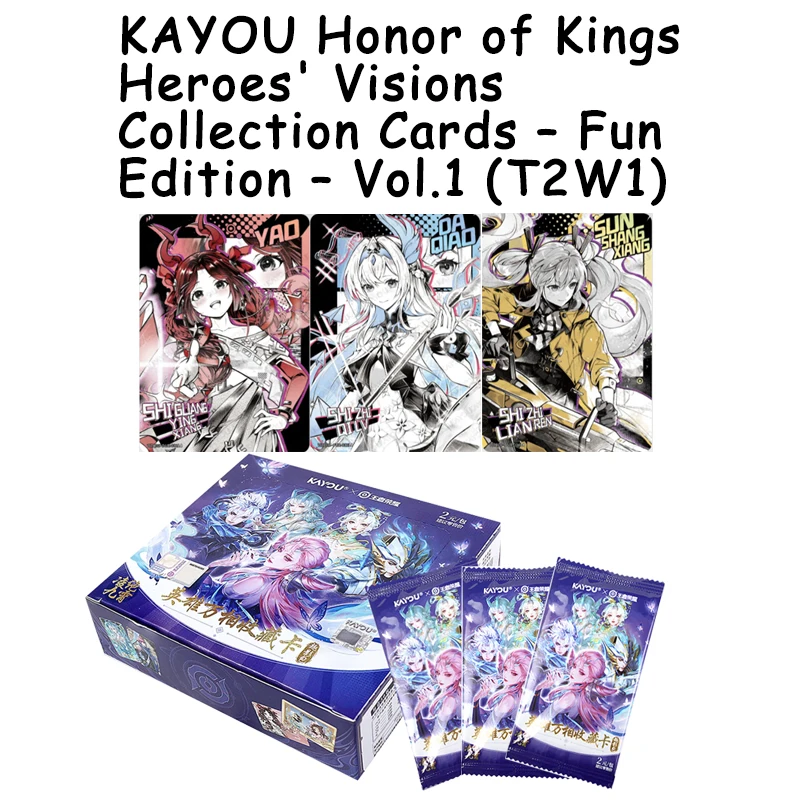 KAYOU Honor Of Kings Joy Shadow T3W1 Rare Collection Cards Box CR UR SSR QR Game Paper Playing Cards Hobby Collectors Gift