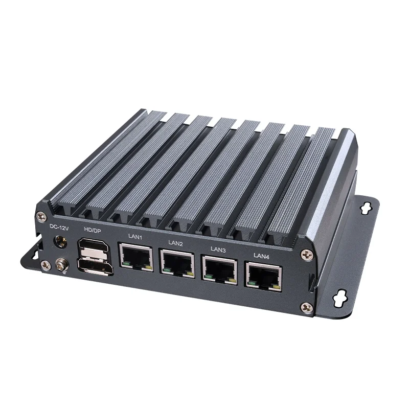 

12th Gen Intel N100 Firewall Mini Pc Router DDR5 MAX 16G M.2 SSD 4*LAN 2.5G Nics Fanless Industrial Pc Consumption X86 Server
