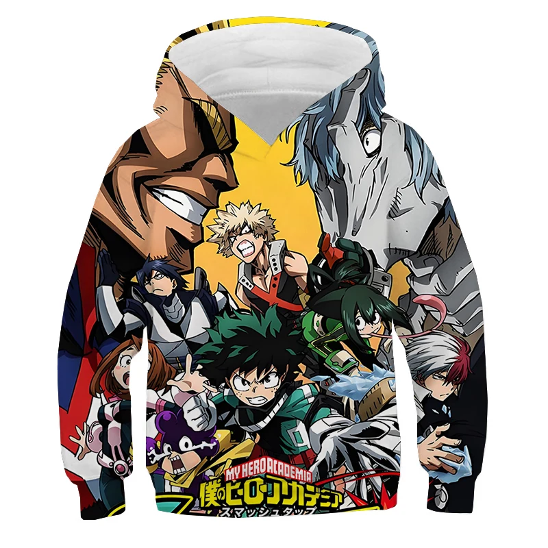 My Hero Academia Hoodies Fashion Boys Girls Anime Pullover Manga Bakugou Katsuki Long Sleeve Sweatshirt Kids Casual Tracksuit