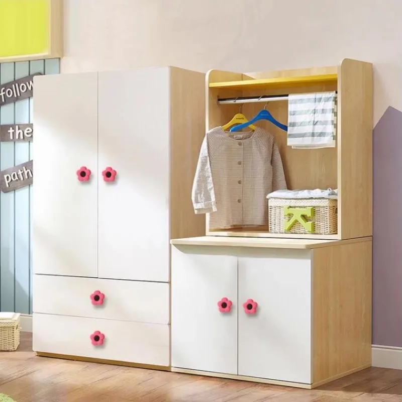 มือจับประตูห้องเด็กน่ารักลูกบิดตู้ซิลิโคนลายการ์ตูนลิ้นชักเฟอร์นิเจอร์หลากสี