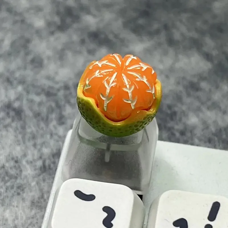 Fruit orange transparent keycap creative personality three-dimensional half-peeled orange mechanical keyboard R4 ESC keycap
