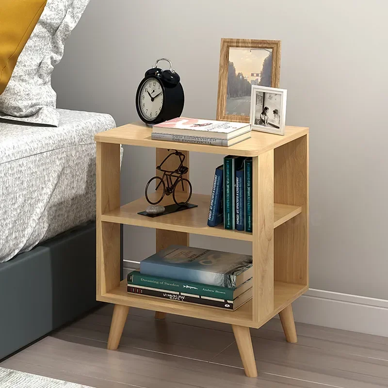 

Modern Dormitory Homestay Nightstands Creative Designer Apartment Storage Cabinets Solid Wood Bedroom Furniture Bedside Tables