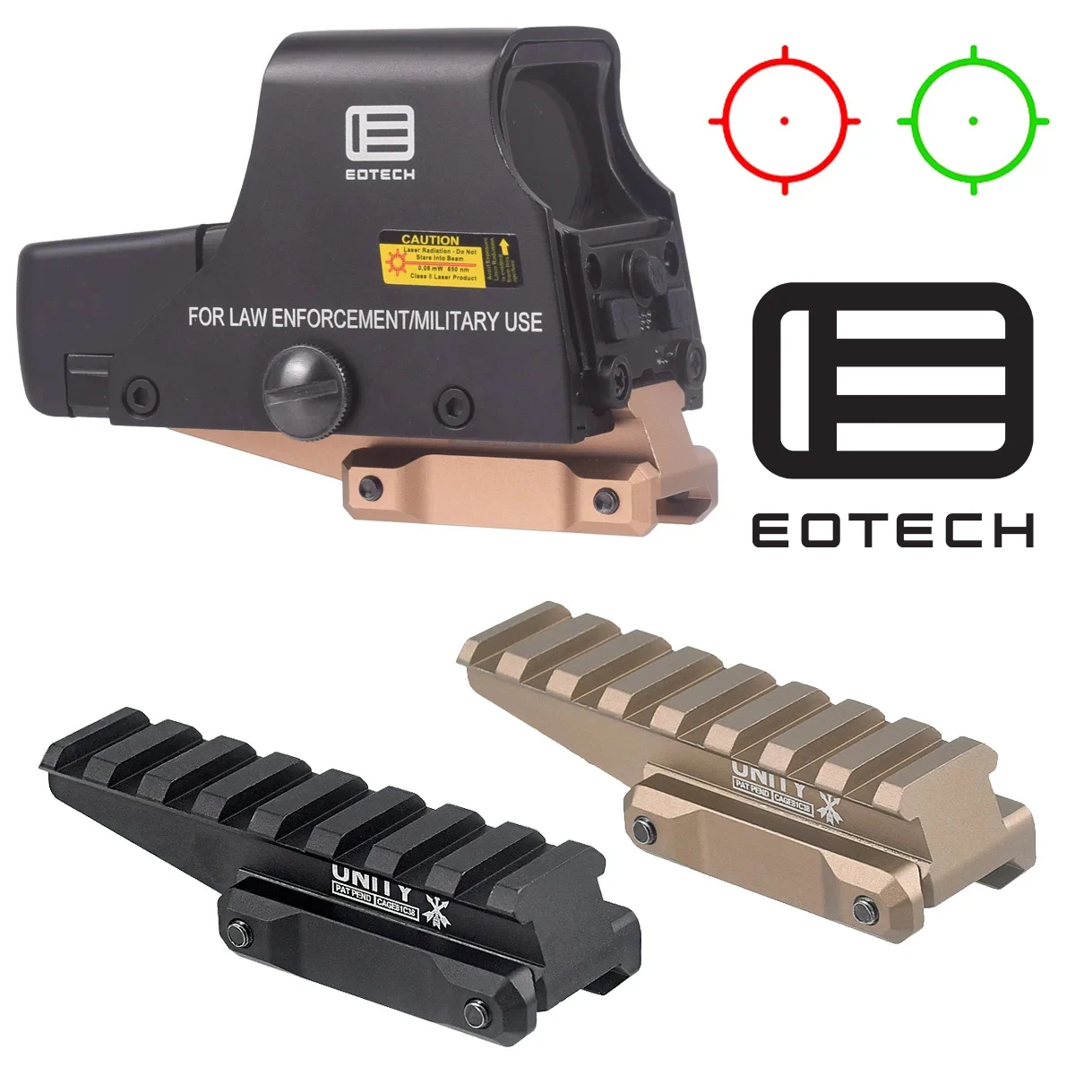 UNITY Optic Fast Riser Mount For EOTECH 551 552 553 558 Red Green Dot Holographic Sight FAST FTC 2.26 Optic Riser Mount