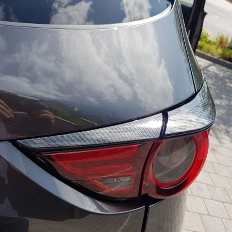 For Mazda Cx-5 Cx5 KF 2017-2022 Carbon Front Rear Head Light Lamp Eyelid Eyebrow head tail light Strip Exterior Accessories